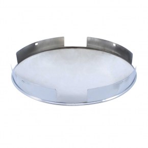 4 Even Notched Chrome Dome Front Hub Cap - 1 Inch Lip