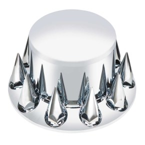 Chrome Dome Rear Axle Cover with 33mm Thread-on Spike Nut Covers