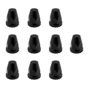 Flat Aero Rear Axle Cover Kit with 33mm Thread-On Lug Nut Covers - Matte Black