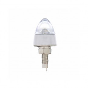 Super Bright 1 LED Bullet License Fastener - White LED (2 Pack)