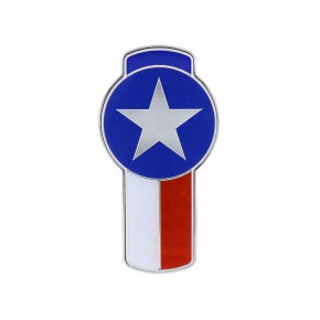 Chrome Hood Emblem for Kenworth T680 and T880 - Texas Flag
