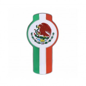 Chrome Hood Emblem for Kenworth T680 and T880 - Mexico Flag