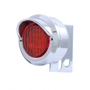 9 LED Mud Flap Hanger End Light w/ Visor - Red LED/Red Lens