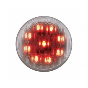9 LED Universal Mud Flap Hanger End Light w/ Grommet - Red LED/Clear Lens
