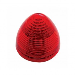9 LED Beehive Mud Flap Hanger End Light w/ Grommet - Red LED/Red Lens
