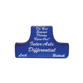 "Axle Differential" Switch Guard Sticker for Freightliner FLD and Classic - Blue