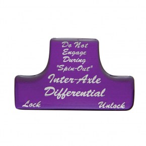 "Axle Differential" Switch Guard Sticker for Freightliner FLD and Classic - Purple