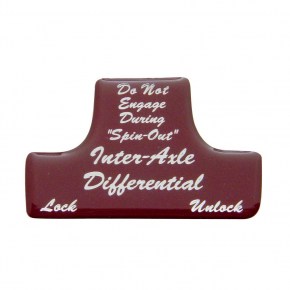 &#34;Axle Differential&#34; Switch Guard Sticker for Freightliner FLD and Classic - Red
