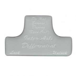 Axle Differential Switch Guard Sticker for Freightliner FLD and Classic - Silver