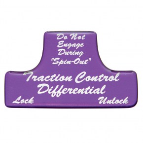 Traction Control Differential Switch Guard Sticker for Freightliner FLD and Classic - Purple