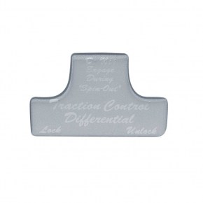 Traction Control Differential Switch Guard Sticker for Freightliner FLD and Classic - Silver