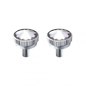 Chrome Stainless Steel 6mm C.B. Mounting Bolt - Clear Diamond (2 Pack)