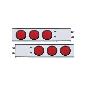 2 1/2" Bolt Pattern Stainless Steel Spring Loaded Light Bar with Six 4" Incandescent Lights & Grommets