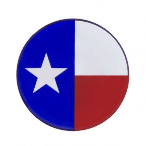 Round Glossy Sticker - Texas Flag