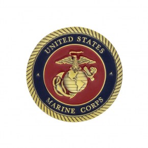 1 3/4" U.S. Military Adhesive Metal Medallion - Marine Corps