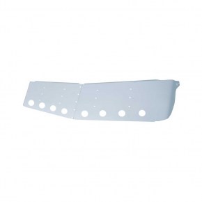 13-1/2 Inch Drop Sunvisor with 2 Inch LED Light Cutouts for 1995+ Kenworth with Curved Windshield.