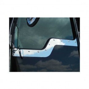 Door Trim for 2008-2018 Kenworth with Daylight Doors - Polished Stainless Steel