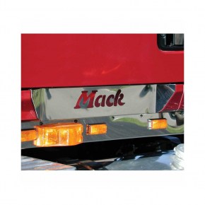 Upper Scuff Panel with Logo for 1988-2019 Mack CH/CL - Polished Stainless Steel