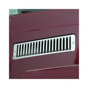 Hood Air Intake Trim for 1988-2019 Mack CH - Polished Stainless Steel