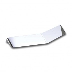 Stainless Steel Plain Style Sunvisor for 2005-2019 Peterbilt 379/388/389/367 with Standard Cab 12 Inch Extended - Non-Louvered