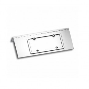 Single License Swing Plate for 2008-2015 Peterbilt 388 and 2008-2022 Peterbilt 389 - Polished Stainless Steel
