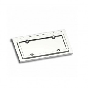Single License Swing Plate for Peterbilt &#38; Kenworth - Polished Stainless Steel
