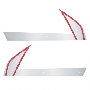 Below Headlight Fender Guards for 2018-2023 Freightliner Cascadia in Stainless Steel
