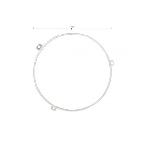 7 Inch Headlight Retaining Ring in Polished 304 Stainless Steel