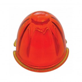 Peterbilt Air Cleaner Bracket w/ Watermelon Lights & Visors - Dark Amber Lens