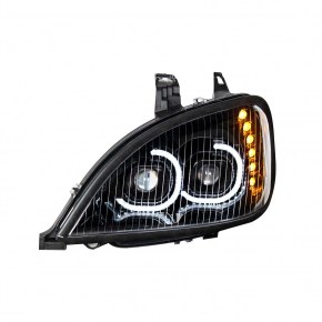 High Power LED Projection Headlight for 2001-2020 Freightliner Columbia - Blackout - Driver Side