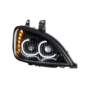 High Power LED Projection Headlight for 2001-2020 Freightliner Columbia - Blackout - Passenger Side