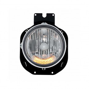 Crystal Headlight w/ 6 Amber Auxiliary LED for Freightliner Century