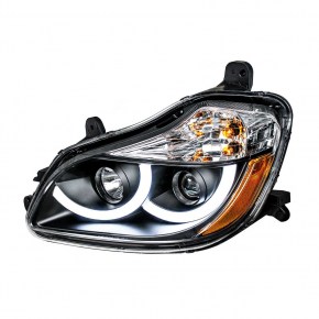 Blackout Projection Headlight with LED Position Light for 2013-2021 Kenworth T680 - Driver