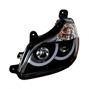 Blackout Projection Headlight with LED Position Light for 2013-2021 Kenworth T680 - Driver