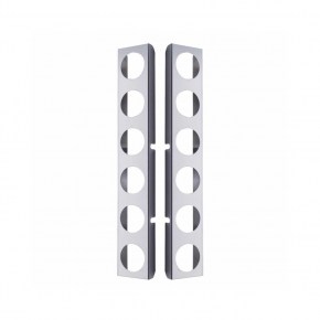 Peterbilt Stainless Rear Air Cleaner Bracket - 12 Light Cutouts