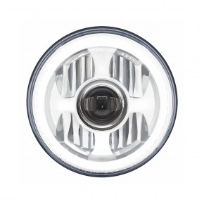 7 Inch High Power LED Projection Headlight with Dual Function LED Halo Ring