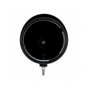 Black BILLET Style Groove Headlight with Visor Housing
