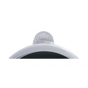 Chrome Guide Headlight Housing w/ Amber LED/Clear Lens Turning Light