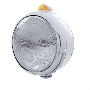 Guide 682-C Headlight with 6014 Bulb and Dual Mode LED Signal Light with Amber Lens - 304 Stainless Steel