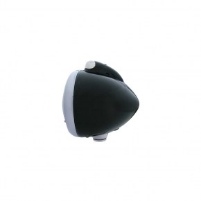 Black Guide 682-C Style Headlight Housing without Bulb and with Dual Mode LED Signal - Clear Lens
