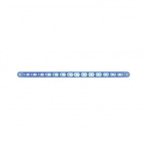 14 LED Freightliner FLD Headlight Bezel (Driver) - Blue LED/Clear Lens