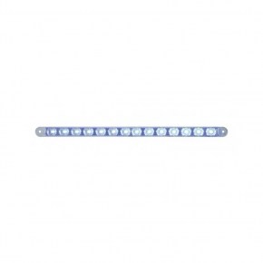 14 LED Freightliner FLD Headlight Bezel (Passenger) - Blue LED/Clear Lens