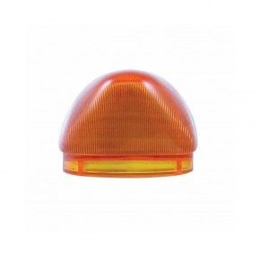 Chrome Guide Headlight Housing w/ LED Turn Signal - Amber LED/Amber Lens