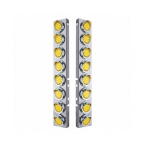 Peterbilt Air Cleaner Bracket Reflector Lights & Visors - Amber LED/Amber Lens