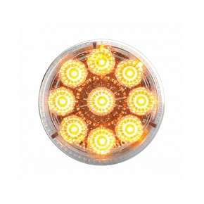Peterbilt Air Cleaner Bracket Reflector Lights & Visors - Amber LED/Clear Lens
