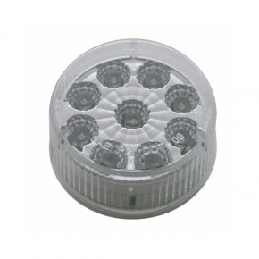 Peterbilt Air Cleaner Bracket Reflector Lights & Visors - Amber LED/Clear Lens