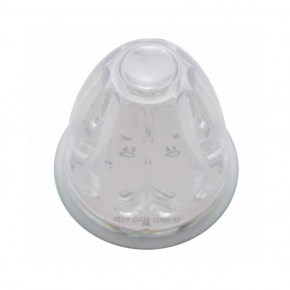 Peterbilt Stainless Front Air Cleaner Bracket w/ Twelve 11 LED Watermelon Lights & Visors - Amber LED/Clear Lens