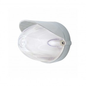 9 LED Grakon 1000 Flush Mount Kit w/ Visor - Amber LED/Clear Lens