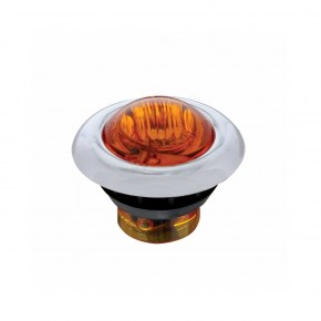 Peterbilt Air Cleaner Bracket 3 LED Mini Lights & Bezels - Amber LED/Amber Lens