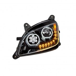 118 LED Headlight for 2010-2021 Peterbilt 587 and 579 in Blackout for Driver Side